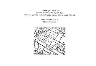 План г.Пскова 1930 г.Фрагмент